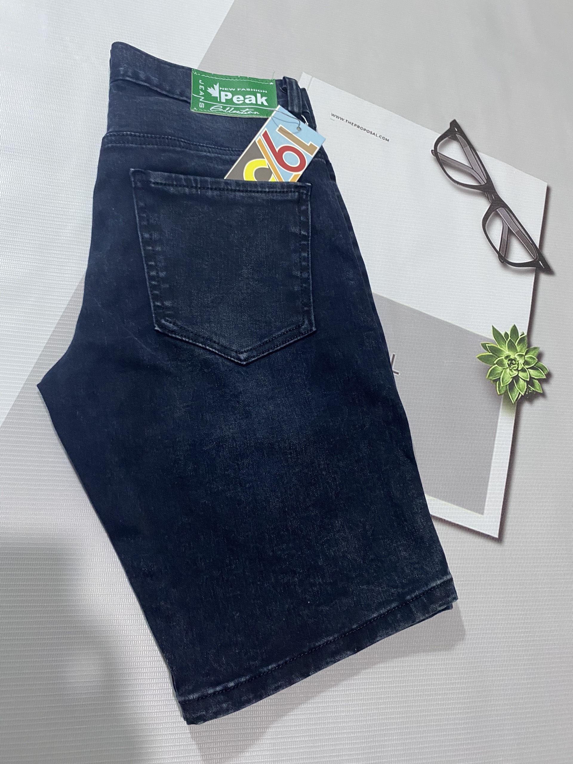 Quần Short Jean Nam Cao Cấp - Co Giãn