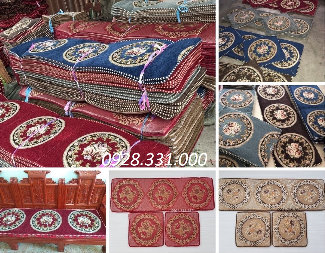 Thảm trải ghế sofa, Thảm trải ghế gỗ Hoàng gia sang trọng nhiều màu