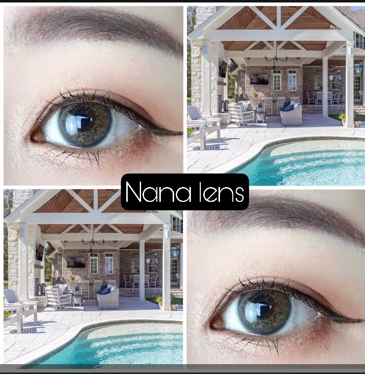 Lens thời trang màu xám tone rêu trầm giãn nhỏ