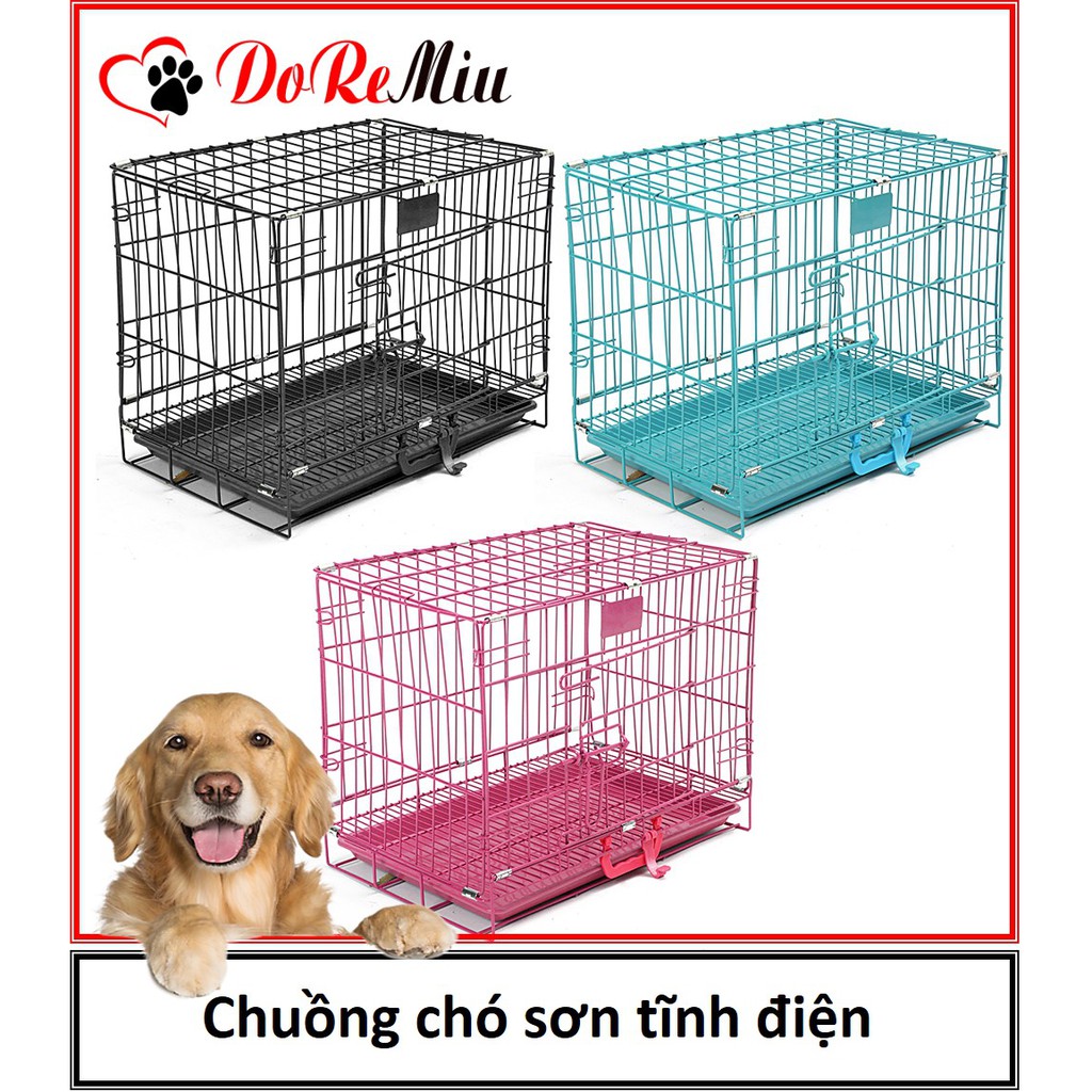 LanPet SD75 - Chuồng chó mèo sơn tĩnh điện chó lớn phù hợp chó và mèo từ 0-12kg (được chọn màu) bảo 
