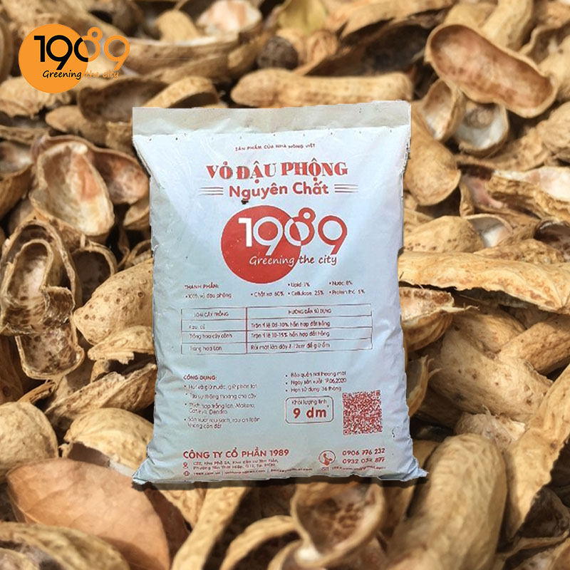 Vỏ Đậu Phộng 1989 (Vỏ Lạc) Giá Thể Trồng Rau Tốt Cho Cây Trồng - Gói 9DM3 (VDY-001).