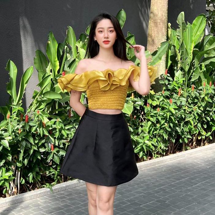 Olv - áo kattie top in yellow