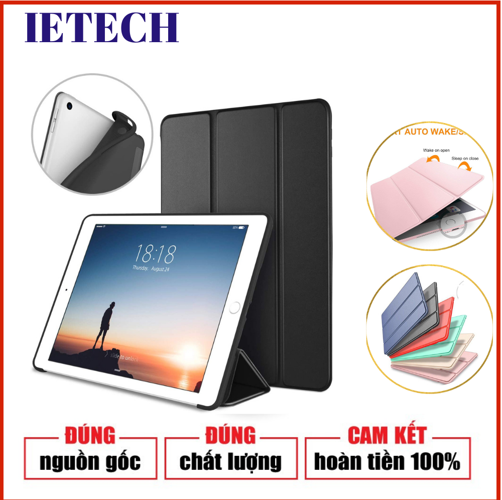 Bao da silicone dẻo cao cấp IETECH cho iPad 2017/2018 - tương thích ipad có mã model A1822, A1823, A1893, A1954 - Hàng chính hãng