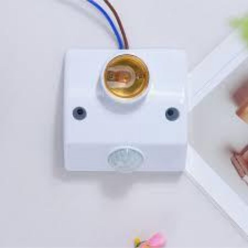 Đui đèn cảm ứng chuyển động hồng ngoại E27, đui đèn cảm biến hồng ngoại