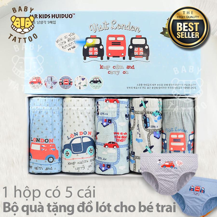 Bộ 5 món đồ lót cho bé trai, quần lót cho bé, quần con cho bé trai