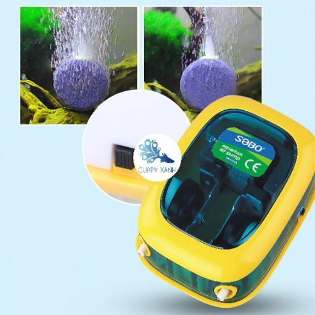 Máy sủi khí oxy yên tĩnh sobo sb-9903a sb-9905a - ít ồn hơn loại thường - guppy xanh máy 2 vòi