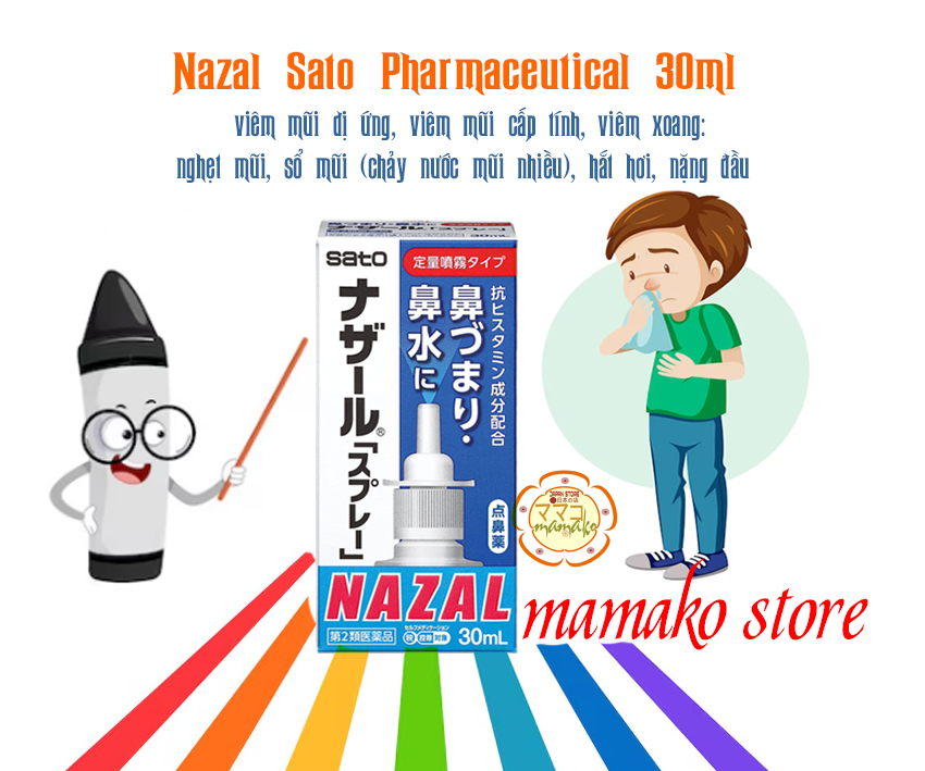 Dạng xịt nazar "spray" pump 30ml date 2027