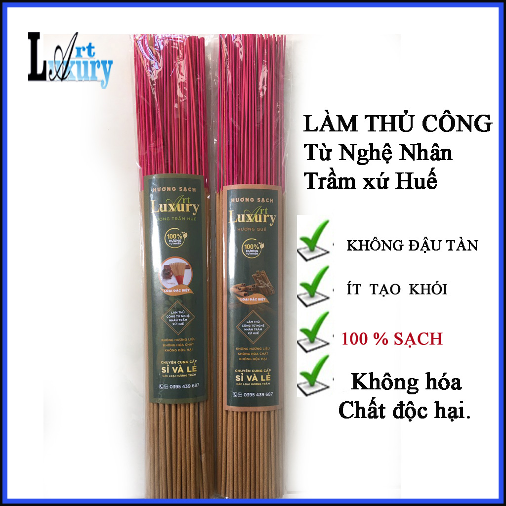 (Compo 2 ) Nhang thơm Hương Quế Loại đặc Biệt 38 cm x 200 cây , Nhang sạch an toàn sức khỏe gia đình bạn - Luxury Art