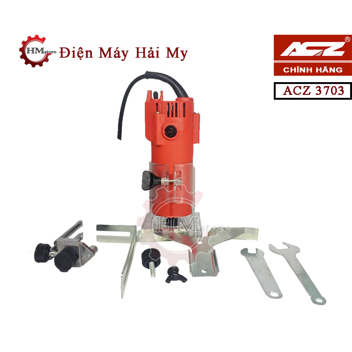 Máy Phay Mộng Gỗ Cầm Tay 6.35mm ACZ - Máy soi gỗ 6.35mm ACZ 3703 - Công suất 350w - Vòng tua 30.000vòng/phút - Bảo hành 6 tháng - HẢI MY STORE