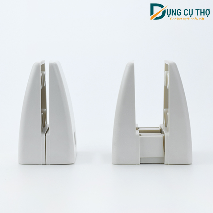 Kẹp kính vách ngăn nhựa - màu trắng