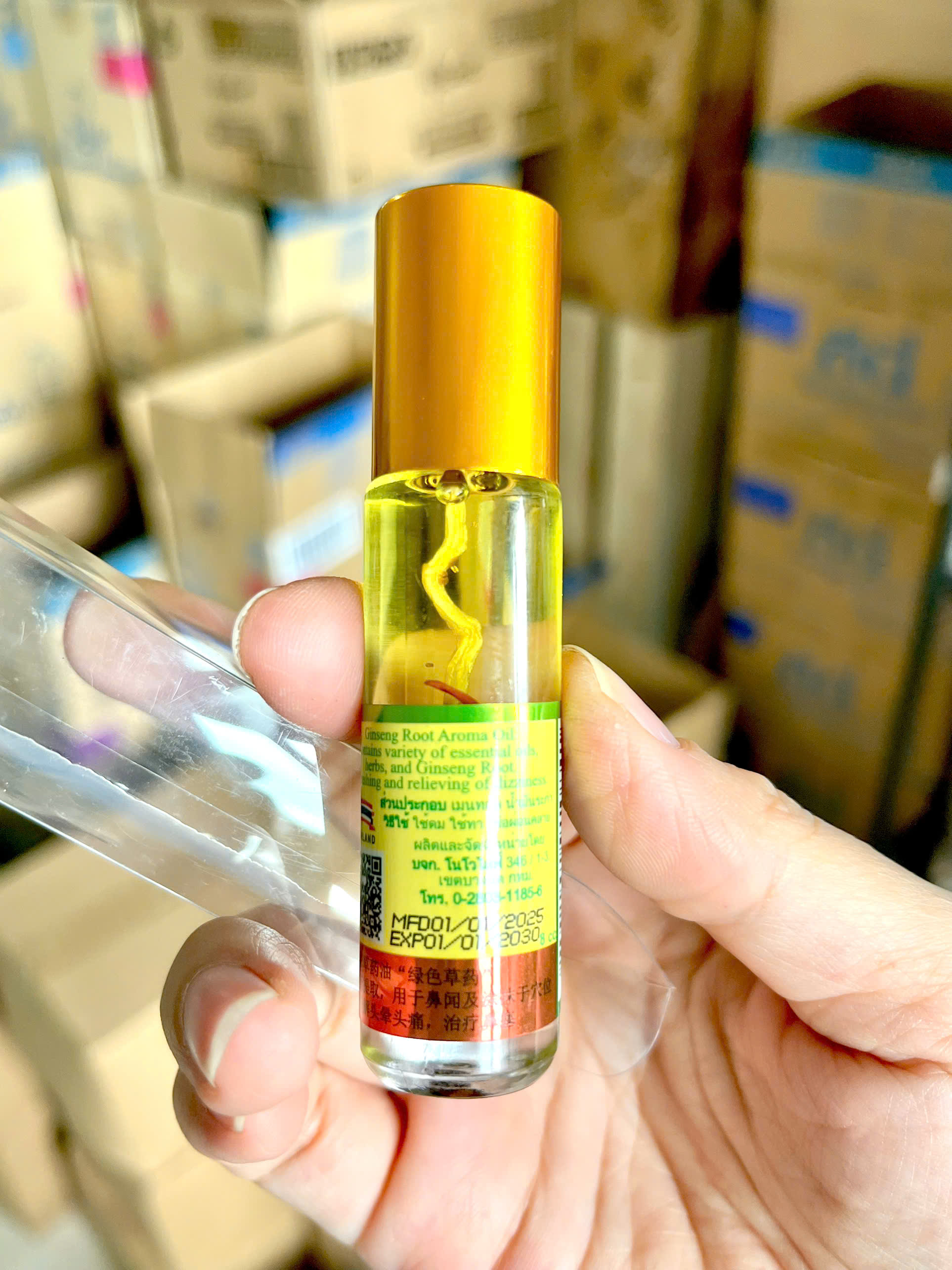 Dầu Sâm Green Herb Oil Thái Lan, Dầu Lăn Thảo Dược Thái Lan