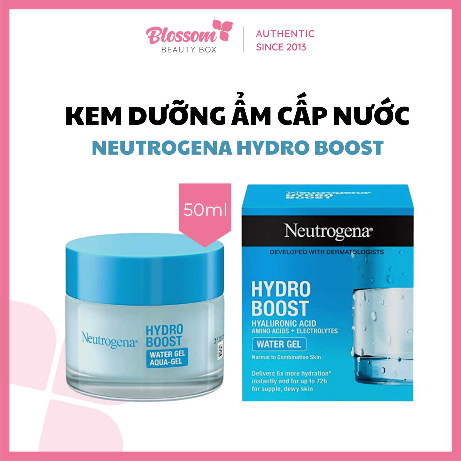 50ml - Kem dưỡng Neutrogena Hydro Boost Aqua Gel dưỡng ẩm cấp nước