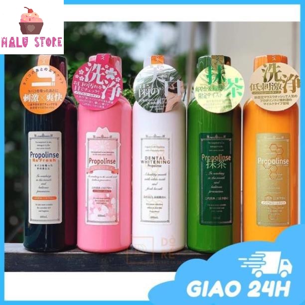 [HCM][HOT]Nước súc miệng Propolinse chai 600ml đủ 5 loại - Nhật Bản