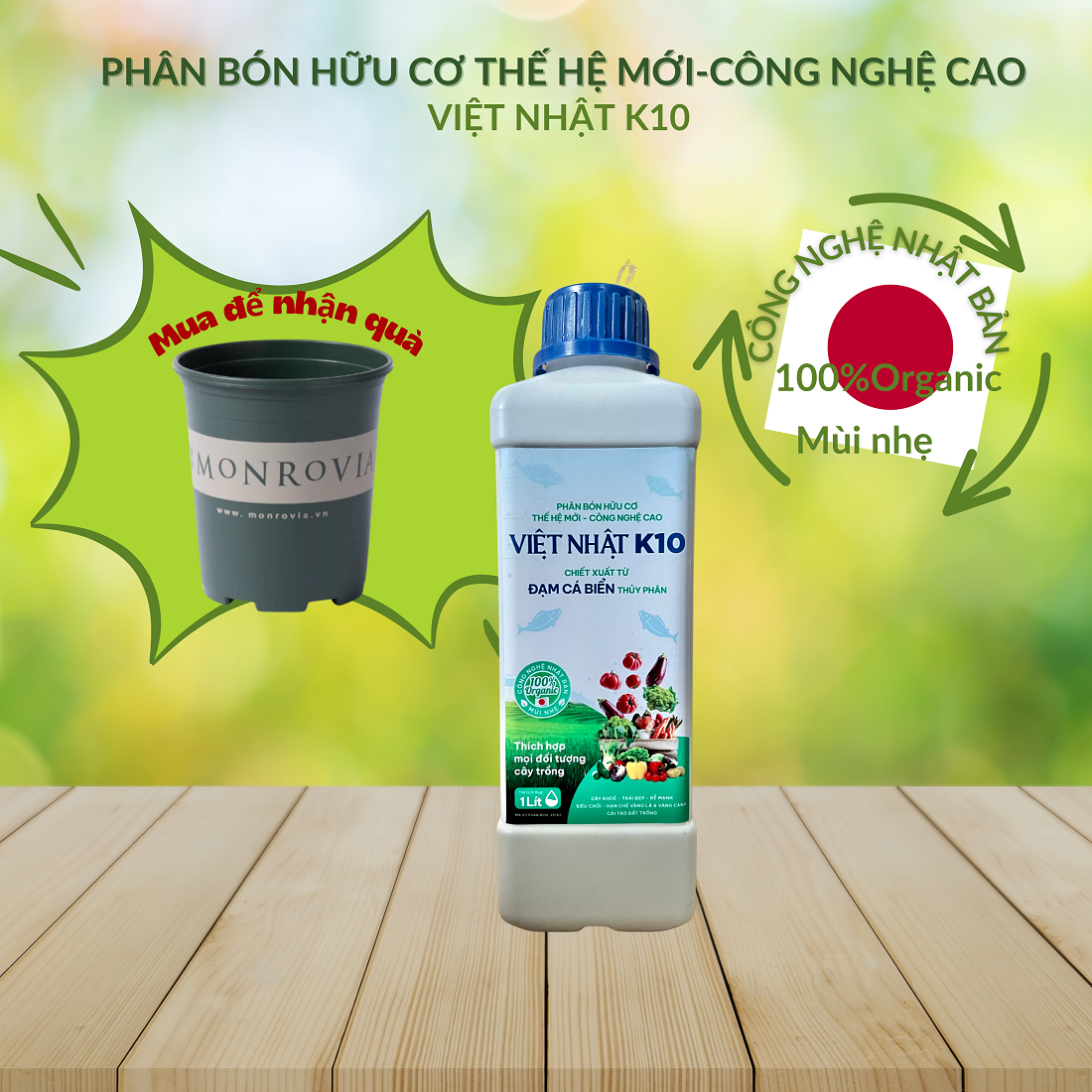Phân đạm cá hữu cơ sinh học thế hệ mới dịch cá biển thủy phân K10