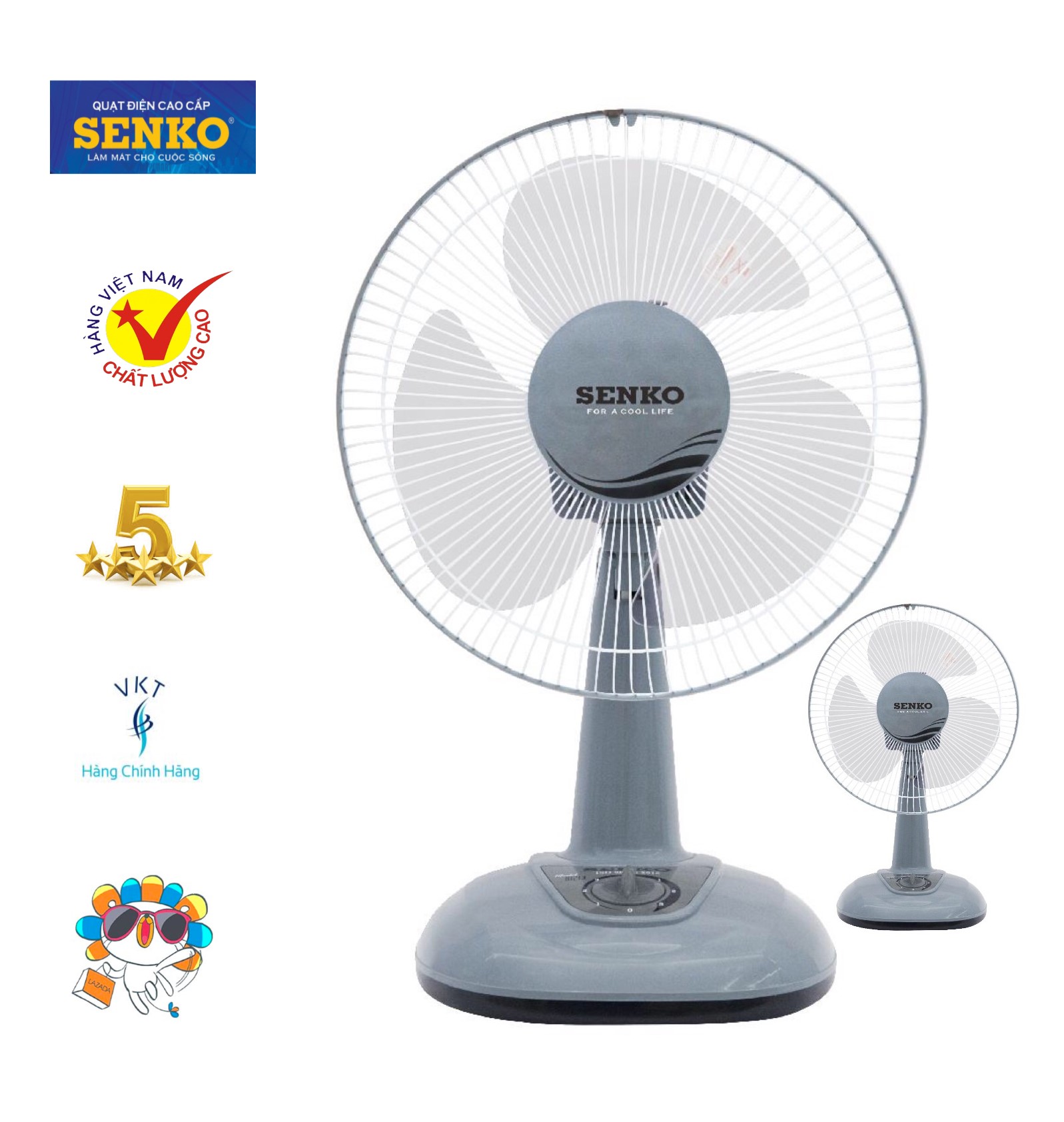 Quạt bàn 3 lá b3 senko b1213 công suất 40w - hàng chính hãng