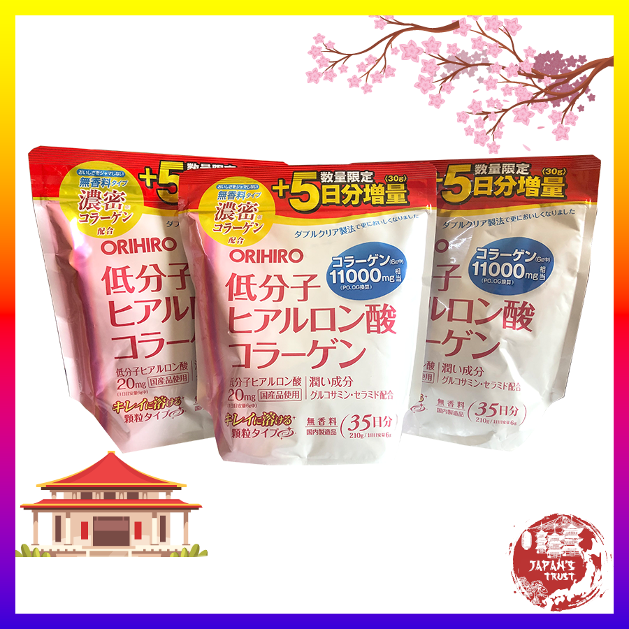 Bột Collagen Hyaluronic Acid Orihiro 11000mg 180g của Nhật Bản - Giá tốt - Hàng chính hãng