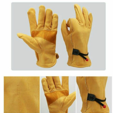 Găng Tay Da Hàn TIG Vàng Chịu Nhiệt Chống Cháy Thợ Hàn