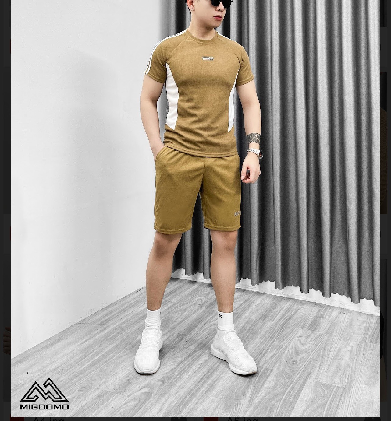 Bộ nam mùa hè, bộ thể thao cao cấp nam DOCE chất liệu tổ ông xốp Hàn cổ tròn túi quần khóa zip nhiều màu nhiều size - BN353