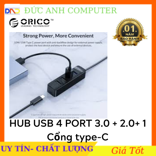 Hub orico chia cổng usb 3.0 và 2.0 + type-c- twu32-4a mini - chính hãng - bảo hành 12 tháng !!! .