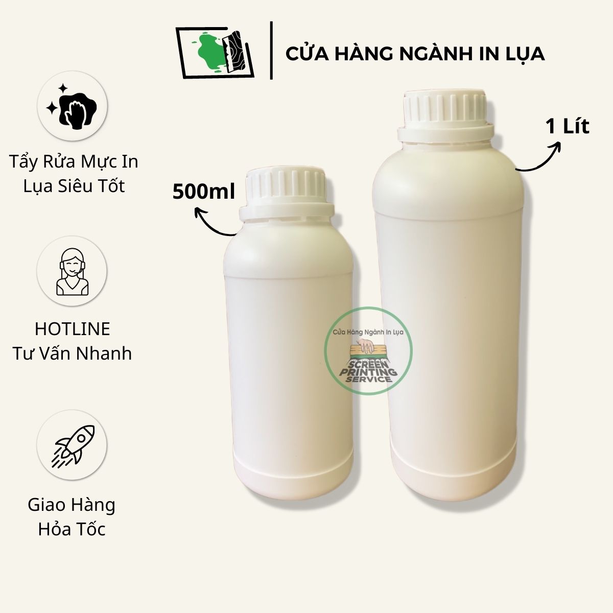 Dung môi dầu ông già tẩy rửa khung in lụa