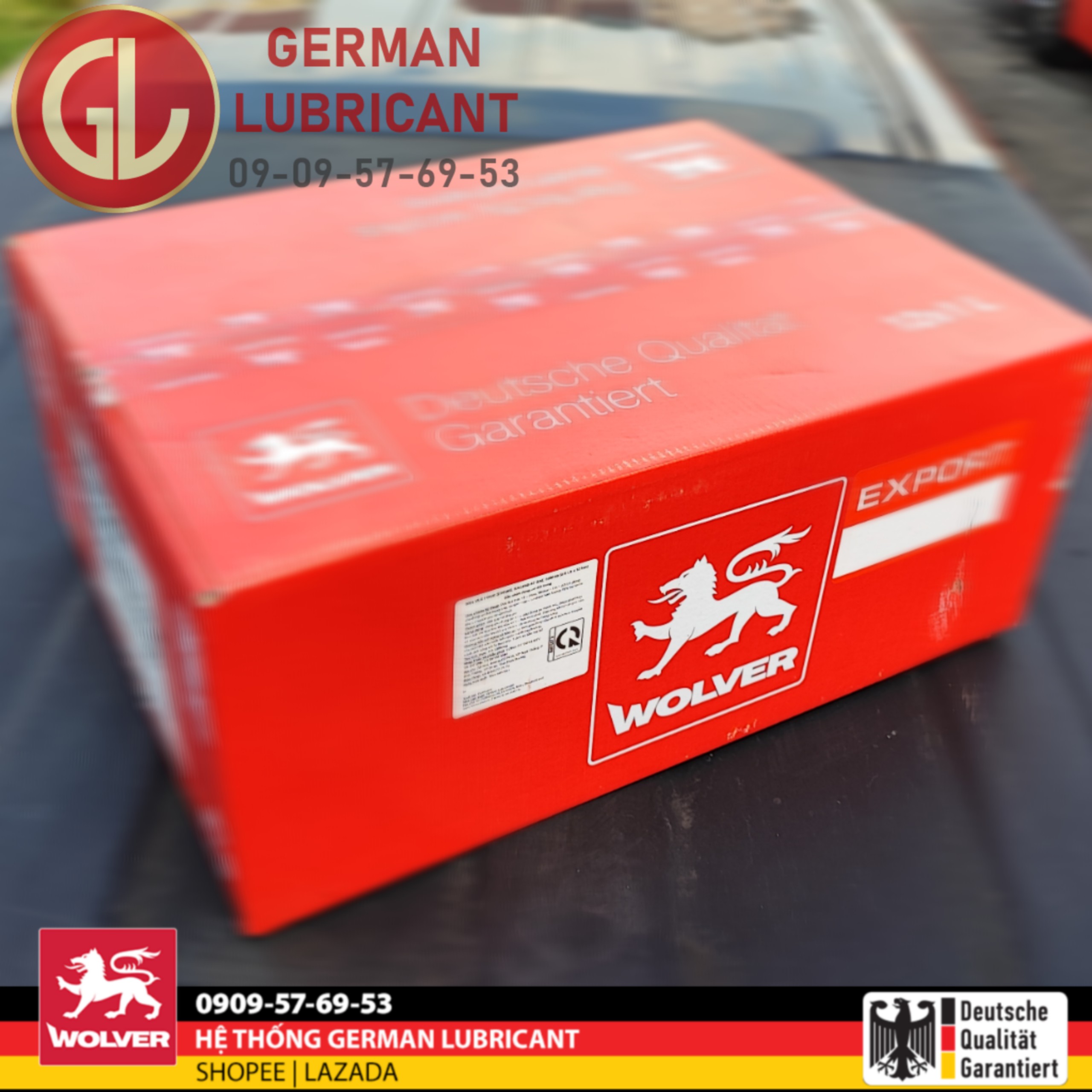 NHỚT Wolver Racing 10W40 (API SL) dạng thùng 12 lon German Lubricant - THÙNG WOLVER - WOLVER 10W40 - RACING 10W40