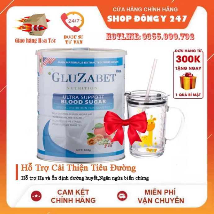 ✅ TPBS Gluzabet 800 Gram 👍 ❤️ - Sữa dinh dưỡng chuyên biệt dành cho người tiểu đường