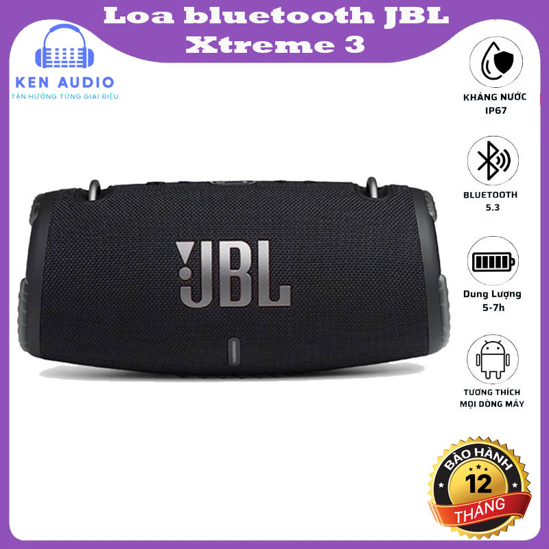 Loa Bluetooth JBL Xtreme 3, Loa Bluetooth Di Động, Công Suất Lớn 20w, Pin Trâu, Bass Mạnh, Kháng Nước, Chống Bụi IPX67, Bluetooth 5.1, BH uy tín.
