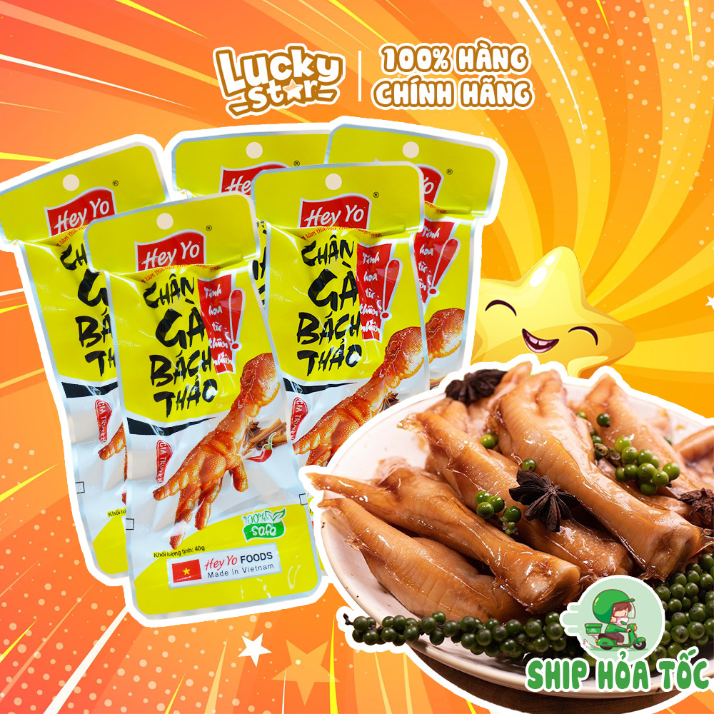 Chân gà cay đồ ăn vặt ngon rẻ Việt Nam ủ vị bách thảo healthy - chứng nhận đảm bảo ATTP