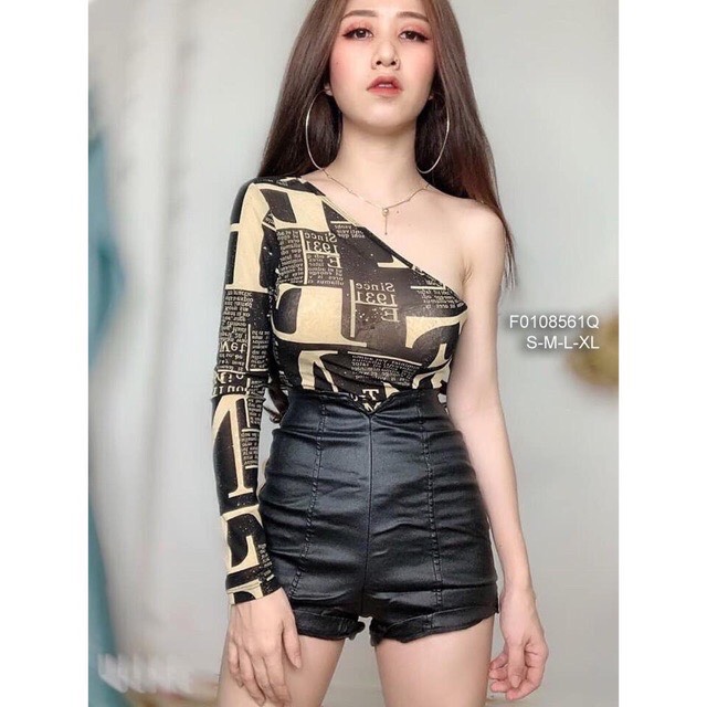 Quần short da lưng cao cá tính, quần đùi da nữ siêu xinh a1111a