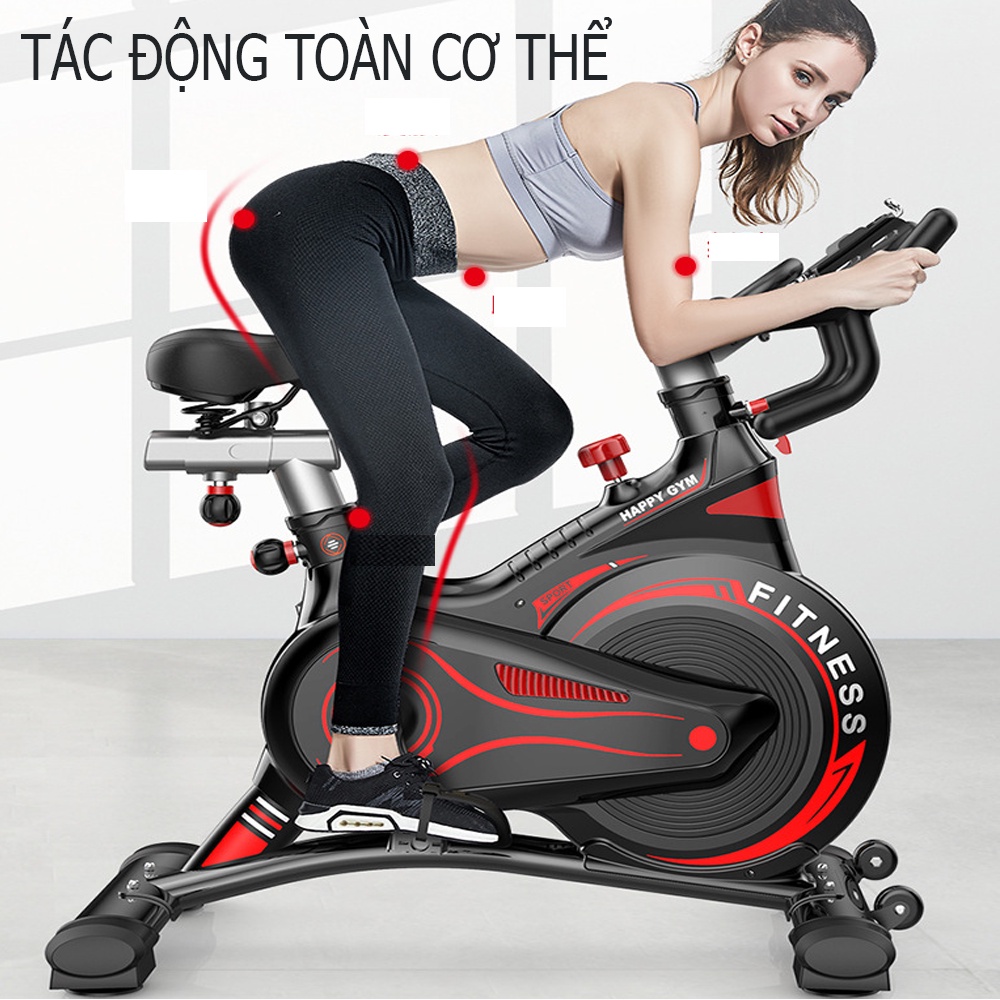 (HÀNG CAO CẤP) Xe Đạp Máy Tập Thể Dục,Gym Tại Nhà Hãng FITNESS,Có Cảm Biến Nhịp Tim,Bánh Đà Từ Tính Không Tạo Tiếng Ồn,Khung Thép Chống Gỉ