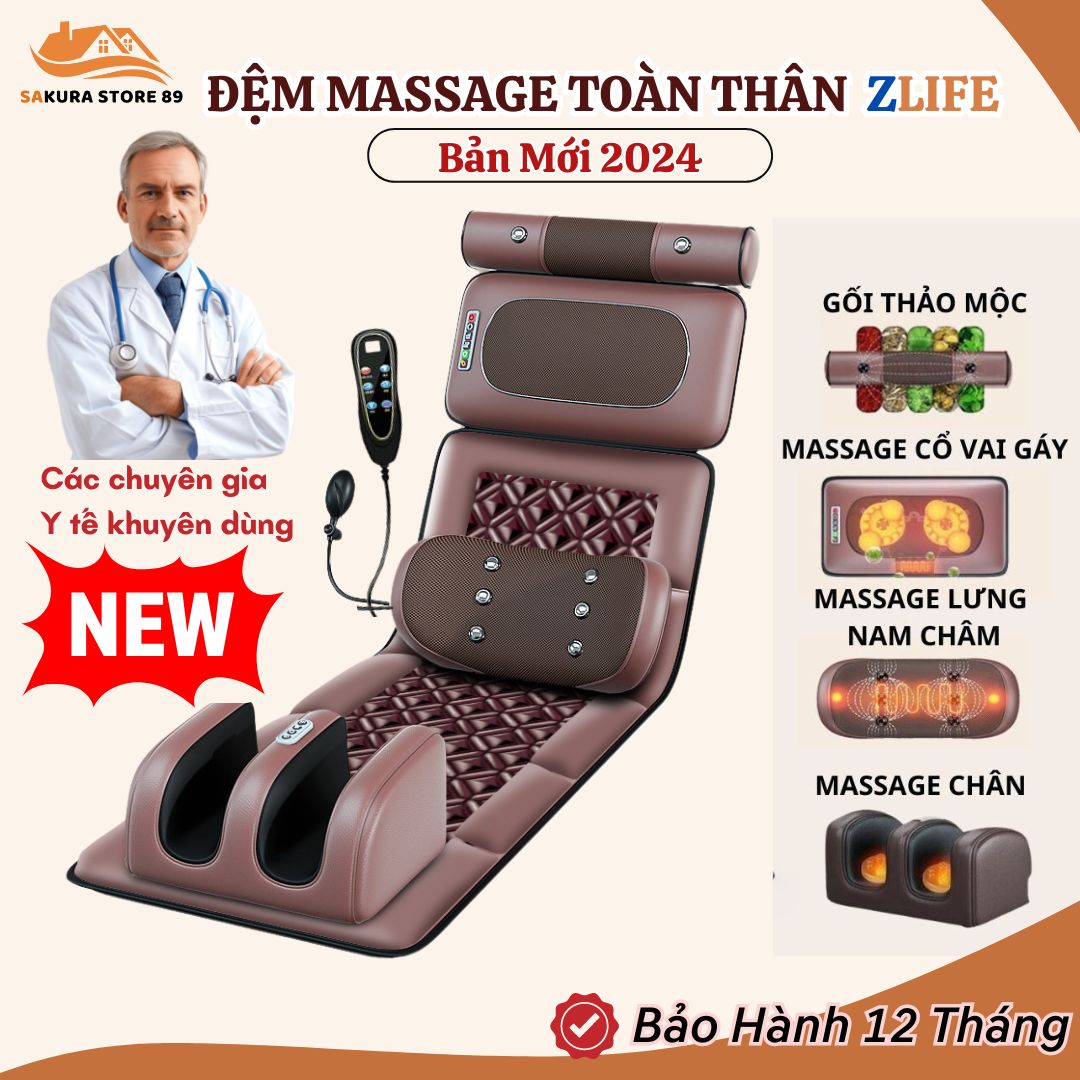 Đệm/Nệm massage toàn thân xoa bóp giảm đau mỏi phục hồi sức khỏe hiệu quả hơn Máy matxa cầm tay, Máy massage cổ vai gáy