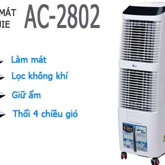 Quạt hơi nước - quạt điều hòa fujie ac -2802 180w điều khiển từ xa