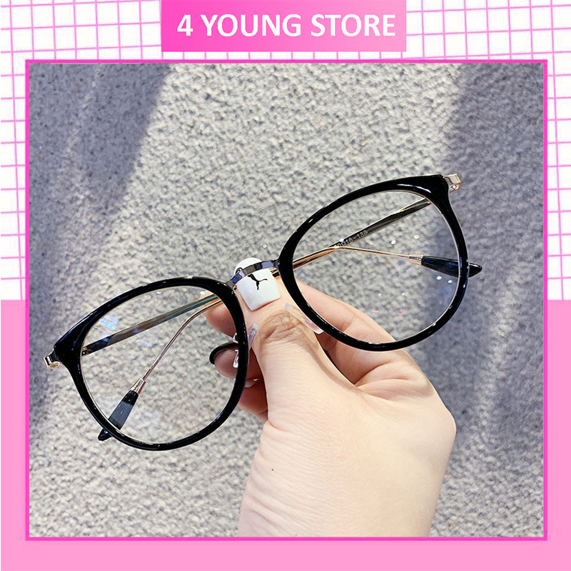 Kính cận thời trang gọng tròn cá tính phong cách Hàn Quốc - Kính không độ có thể thay được tròng cận bảo hành 12 tháng lỗi 1 đổi 1 trên toàn quốc 014