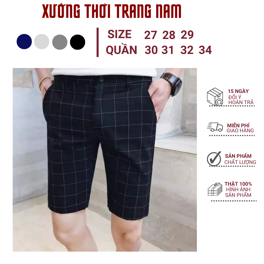 Quần SHORT nam tây âu CARO co giãn sang trọng  giá sỉ  CR02