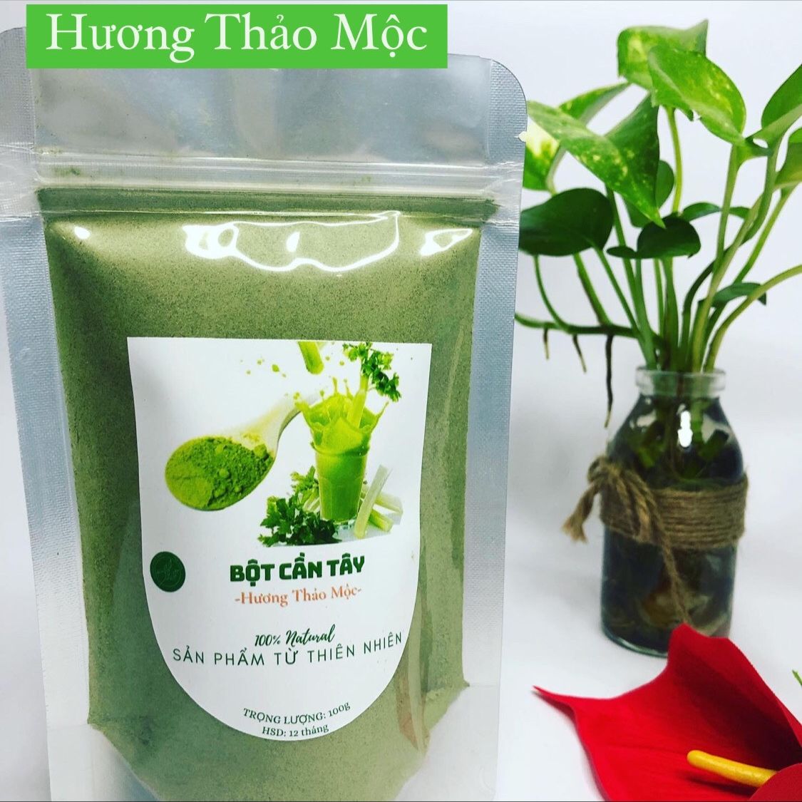 Bột cần tây sấy lạnh nguyên chất 100% 100g