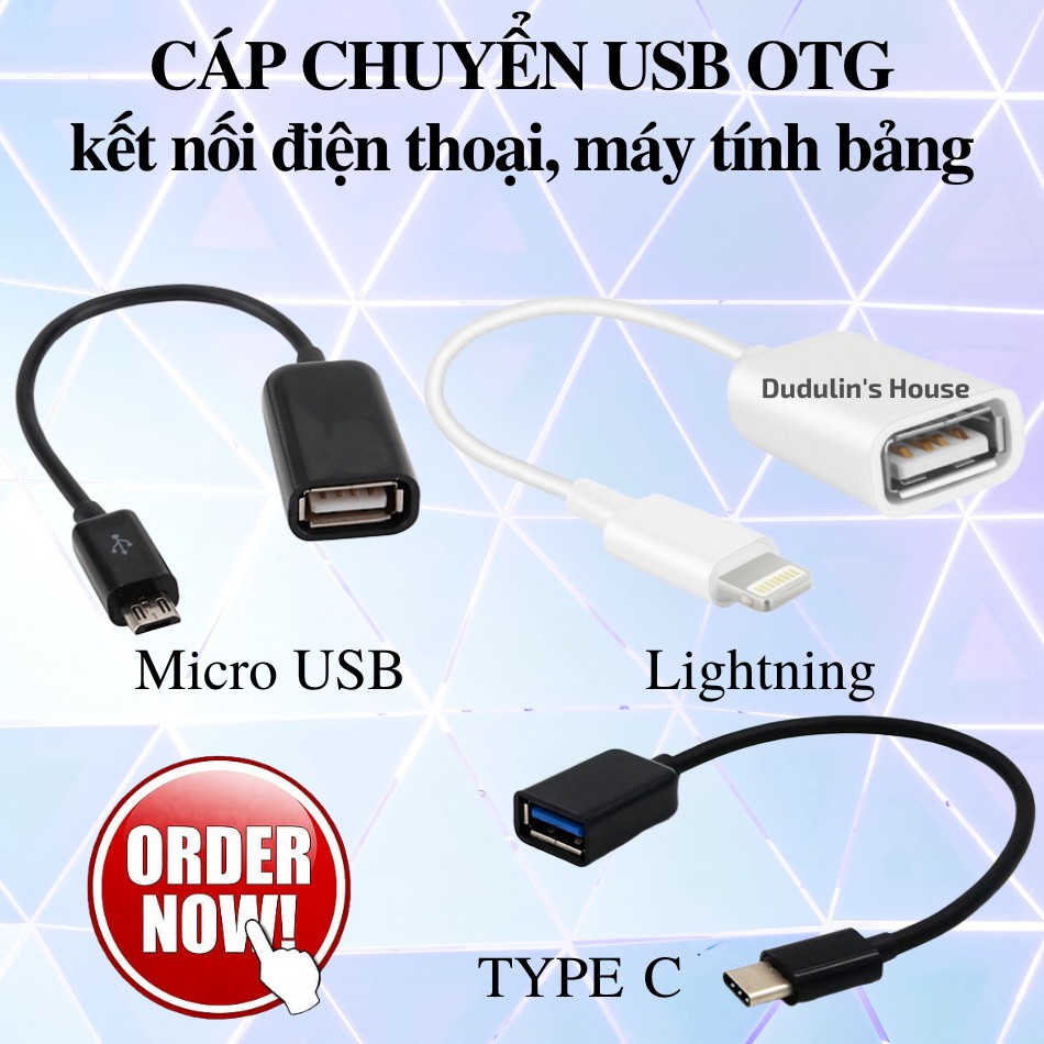 [HCM]Cáp chuyể OTG OTG USB kết nối bàn phím chuột mọi thiết bị với điện thoại máy tính bảng...