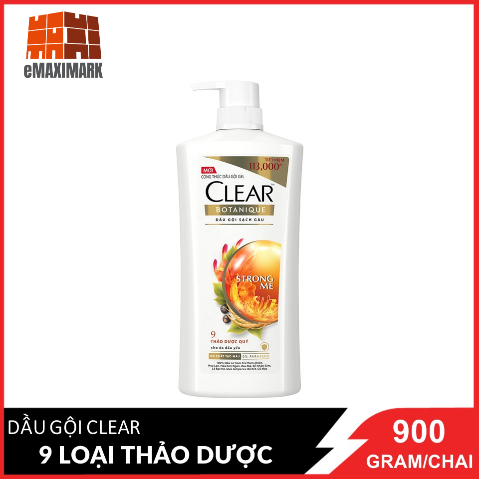 Dầu gội Clear 9 loại thảo dược quý 900g