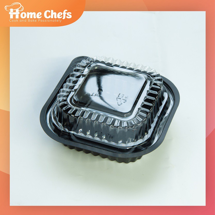 Hộp nhựa ht 12 đế đen 10x10cm