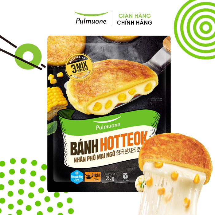 [Hỏa tốc tại HN] Bánh Hotteok nhân phô mai ngô Pulmuone 360g