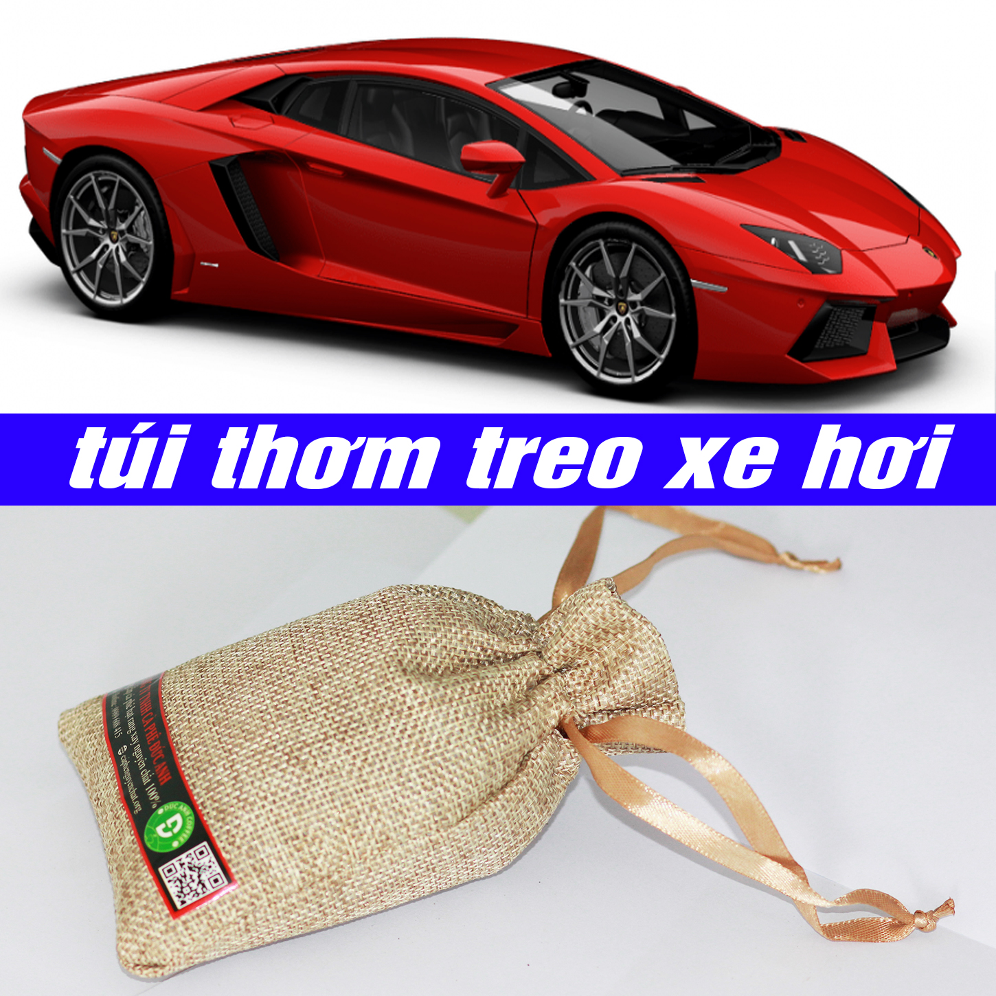Túi Thơm Cà Phê 100g rang mộc hạt chất lượng hương thơm tự nhiên khử mùi ô tô quần áo - cà phê rang mộc DUC ANH COFFEE