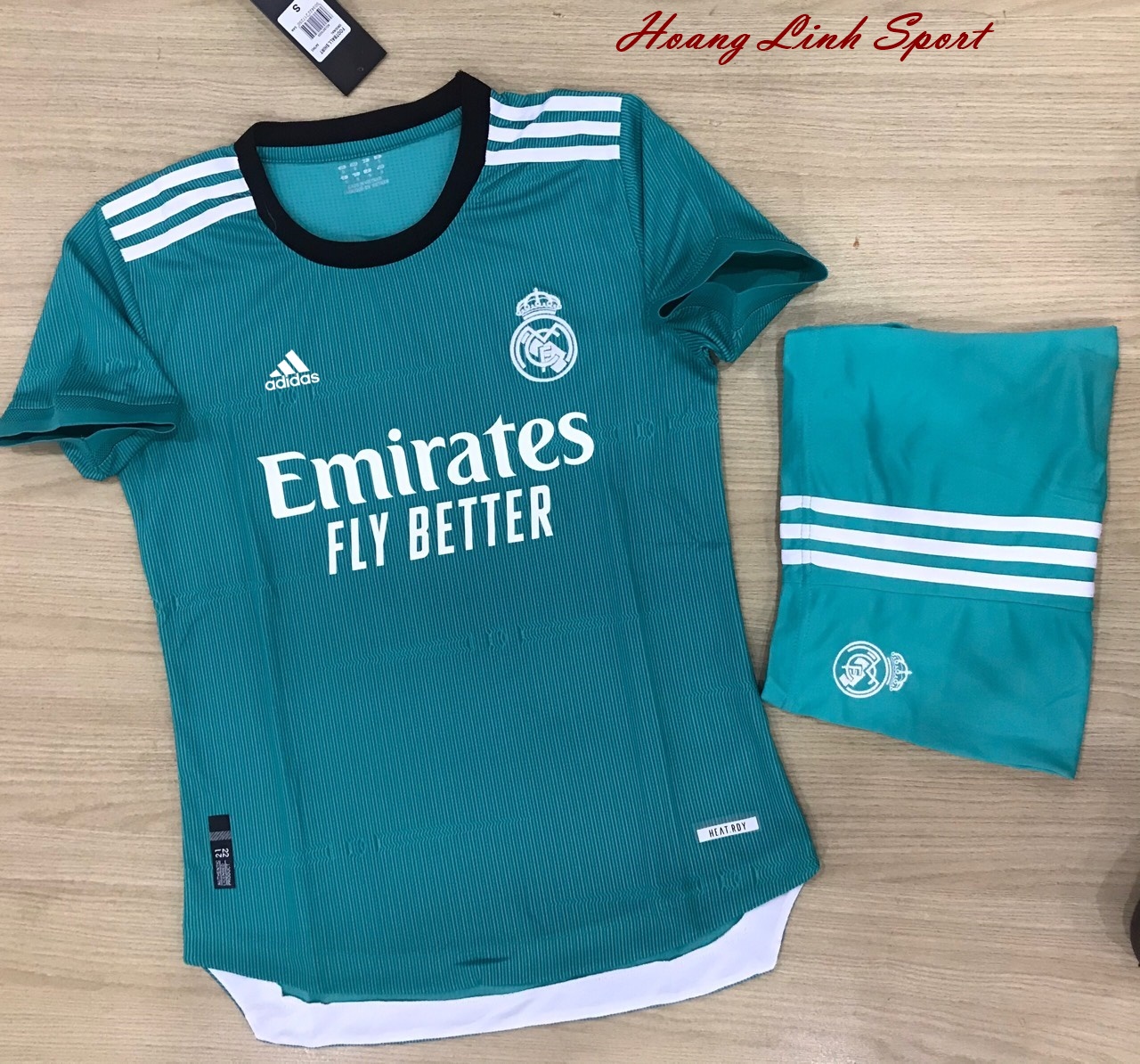 Áo bóng đá clb real madrid -sân khách-xanh lá- bản thi đấu-chất vải polyester thái -