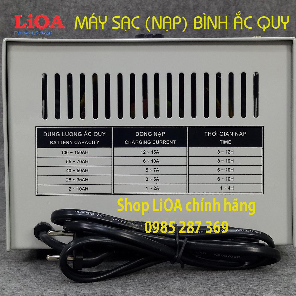 Máy nạp ắc quy lioa dòng tải 30a-50v. model: bc5030