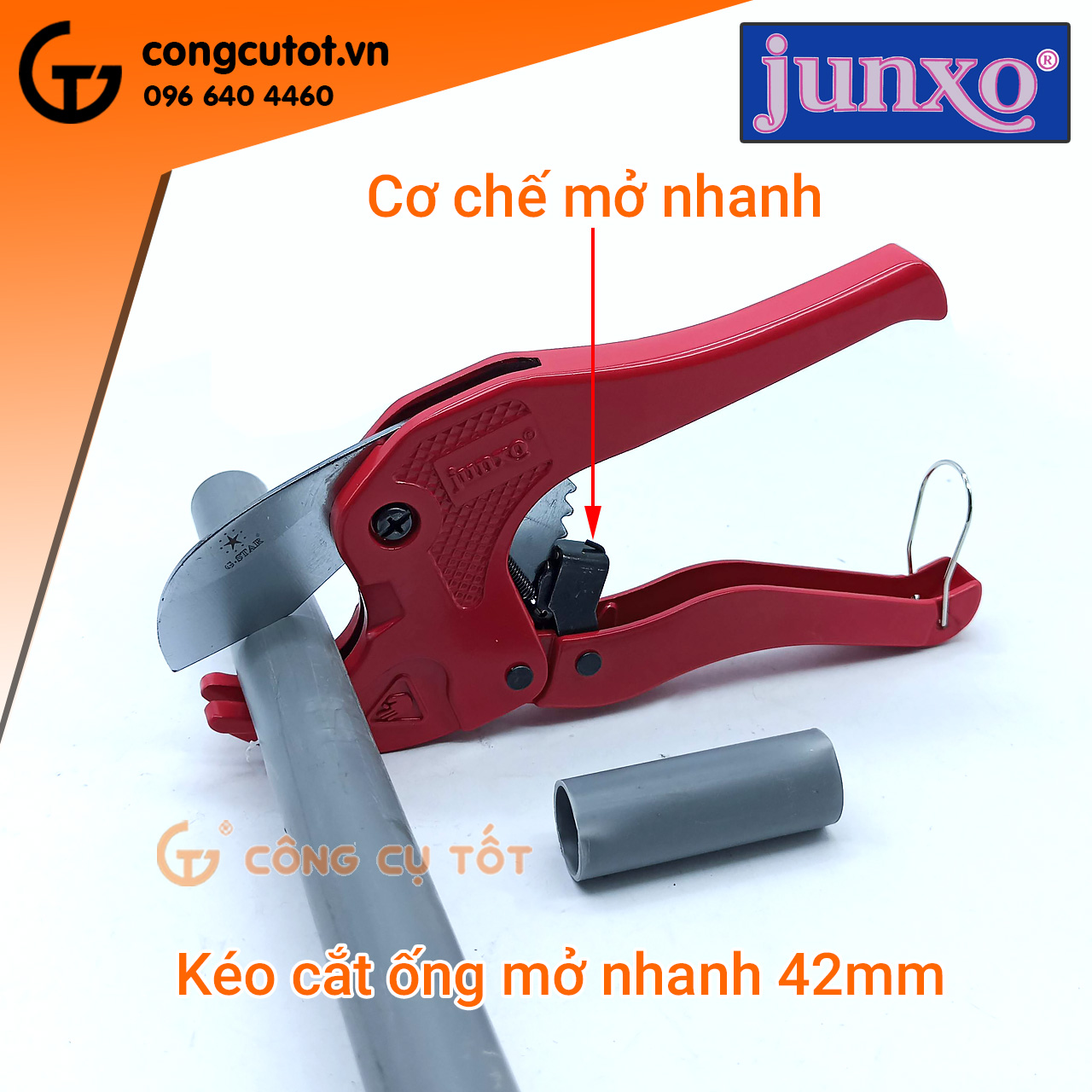Kéo cắt ống nhựa mở nhanh Junxo 42mm