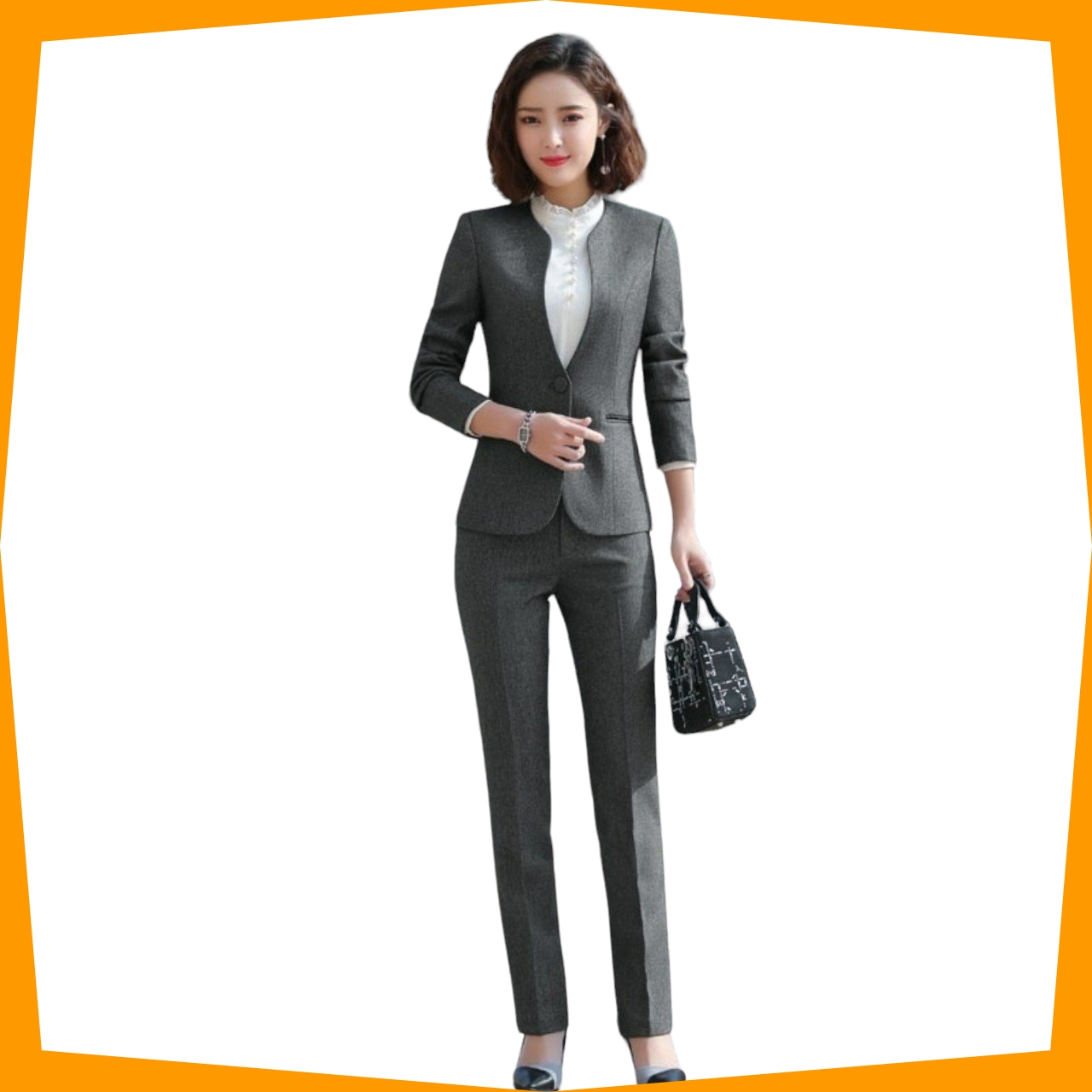 Set áo vest tay dài + quần dài tj31 - xám