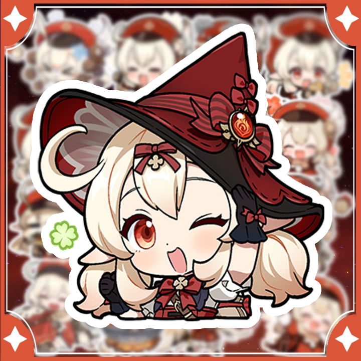 Sticker Klee - Hình dán chibi klee