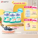 [CHỈ 15-17.11 QT Đơn 599K/999K] [Tặng Set Nồi Chảo Elmich] Bộ 3 lon Sữa Bột Nestlé NAN OPTIPRO PLUS 4 1500g Cho Bé 2 - 6 Tuổi: Công Thức Độc Quyền Nhập Khẩu Từ Thụy Sỹ, Chứa Phức Hợp 5-HMO