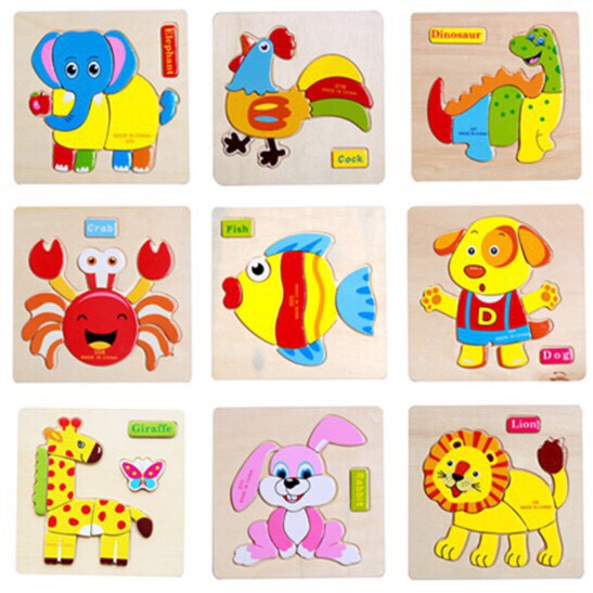 Tranh Ghép Gỗ 3D Học Tiếng Anh Cho Bé Vừa Học Vừa Chơi