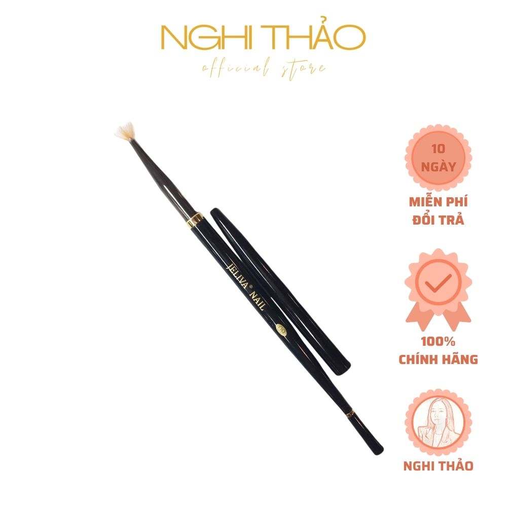 Cọ quạt vẽ móng rắc nhũ Jeliva Nghi Thảo 09