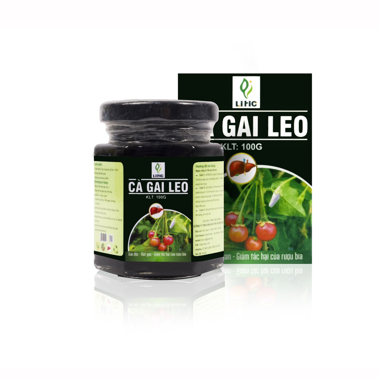 Cao dẻo Cà gai leo 100% tự nhiên hữu cơ, bảo về, tăng cường chức năng gan, 100gr Litic