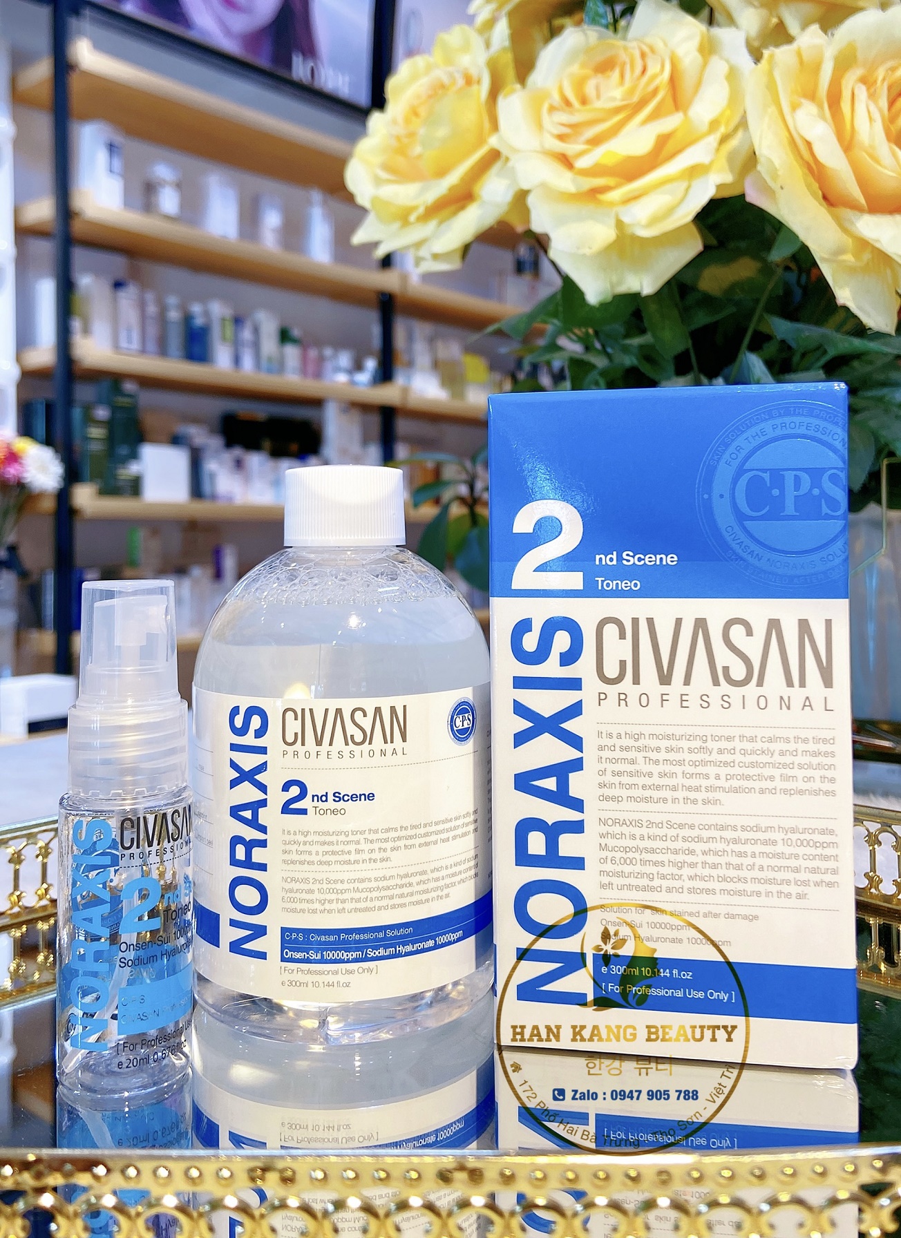 Toner cấp ẩm sâu, phục hồi da nhạy cảm mỏng yếu civasan noraxis 2nd scene toneo 300ml